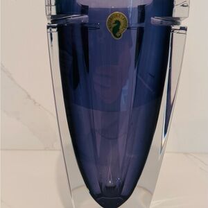 NEW Waterford Crystal Deep Blue Metra Vase